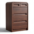 Wooden storage cabinet with two drawers and three open shelves 80 x 40 x 100cm