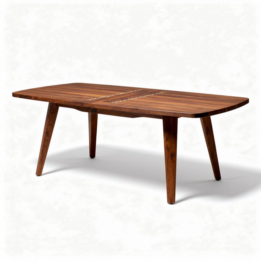 Wooden dining table with natural finish for home or restaurant 150 x 90 x 75cm