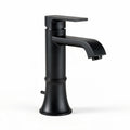 Black bathroom faucet with single handle and modern design 20 x 10 x 30cm