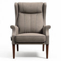 Fabric wingback armchair with recline function and wooden legs 75 x 80 x 110cm