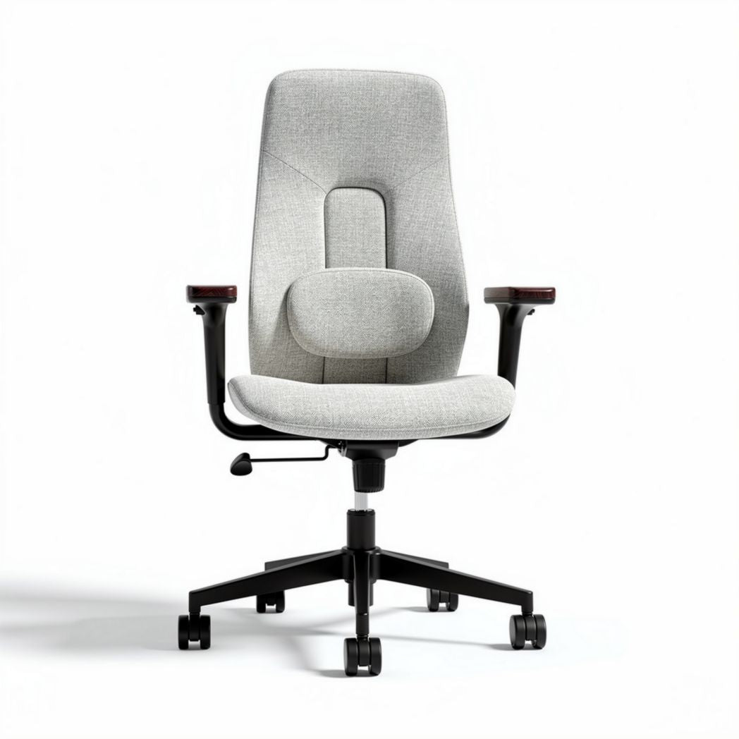 Office chair with ergonomic design fabric upholstery and adjustable height